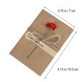 thumbnail image 2 of EXHUMKY 10Pcs Wedding Cards Kraft Paper Greeting Cards with Delicate Dried Flower Design, 2 of 5