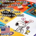 thumbnail image 4 of Snoopy & Woodstock I Love You Balloons Adhesive Vinyl Decal, Cute Romantic Sticker for Kindle, Laptop, Car or Water Bottle (5" x 4.2"), 4 of 7