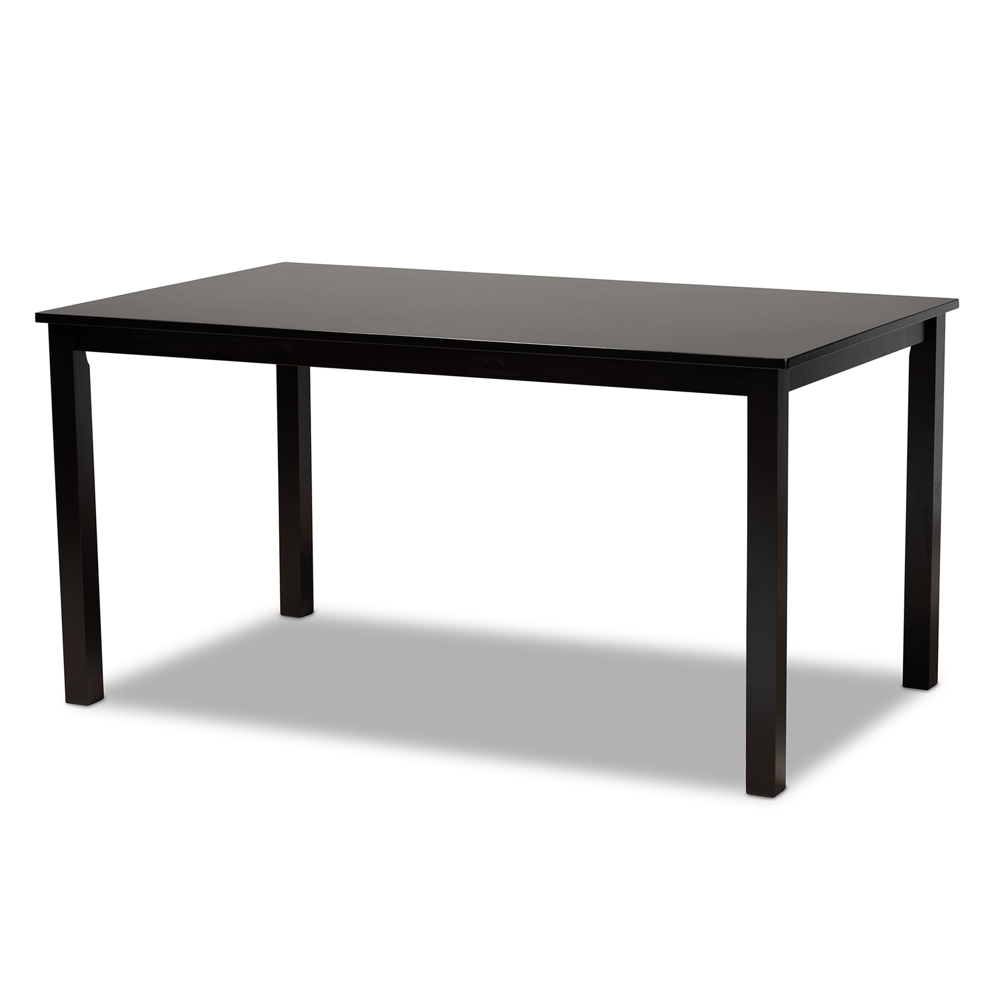 Baxton Studio Reneau Modern and Contemporary Sand Fabric Upholstered Espresso Brown Finished Wood 7-Piece Dining Set