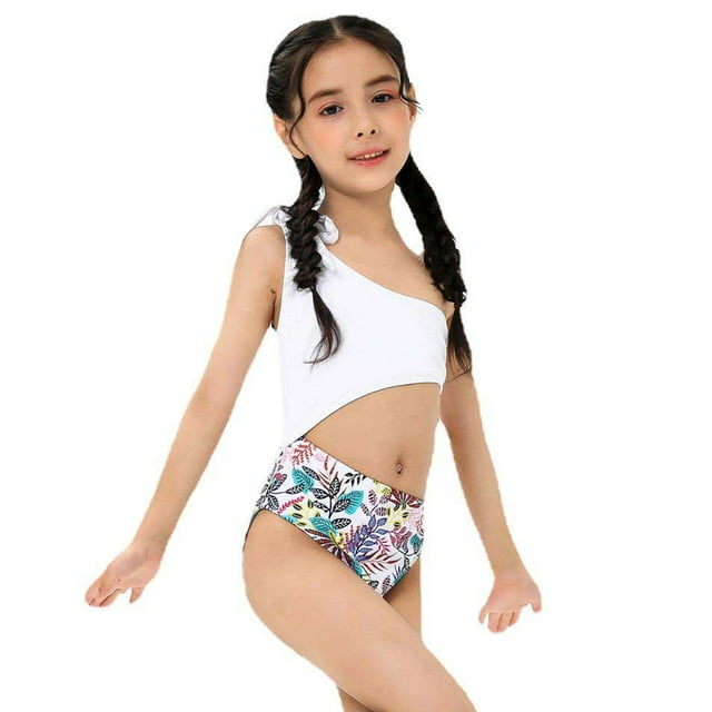 DPTALR Girls Swimsuit Set High Waist Sexy Backless Swimsuit One-piece Bikini Set