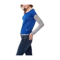 thumbnail image 2 of Suéter de punto Aeropostale con mangas Colorblocked para mujer azul extragrande, 2 of 2