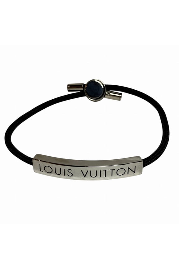 Pre-Owned Louis Vuitton LV Space Bracelet, Total Weight 22g, Alloy and Nylon, M67417