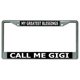 Call Me Gigi Chrome License Plate Frame – image 1 sur 1