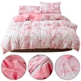 thumbnail image 1 of Duvet Cover Set, 3Pcs/Set Quilt Cover Pillowcase Bed Quilt Set Exquisite Durable Comfortable Bedding Polyester Marbled Quilt Cover  For Bedroom For Home, 1 of 8
