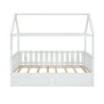 thumbnail image 6 of [US IN STOCK] Twin Size House Bed with drawers, Fence-shaped Guardrail, White, 6 of 9