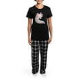 thumbnail image 4 of CafePress - Axolotl Women's Dark Pajamas - Women's Short Sleeve Print T-Shirt and Pants Dark Cotton Pajama Set, 4 of 7
