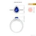 thumbnail image 4 of ANGARA Natural Pear 1.1 ct Tanzanite Ring with Diamond Halo in 14K White Gold for Women (Size-8x6mm) | December Birthstone, Birthday, Anniversary, Jewelry Gift for Women | Natural Tanzanite Ring, 4 of 9