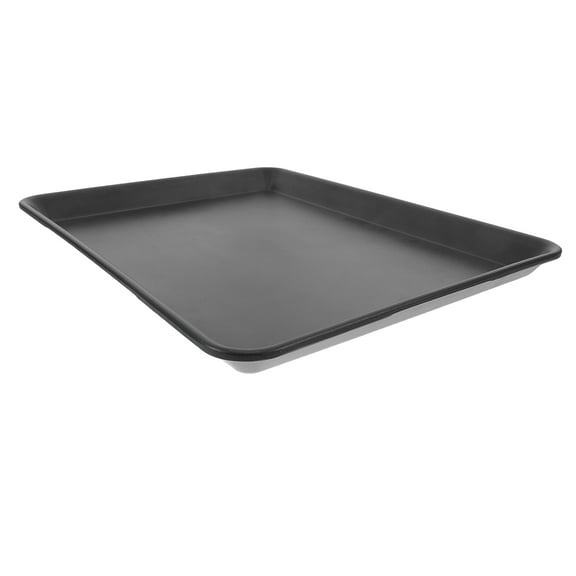 MLINS Black Melamine Rectangular Serving Tray for Home Use Lightweight and 11.8 x 7.9 inches
