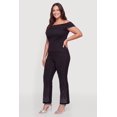 thumbnail image 2 of Women's Plus Size Rhinestone Studded Flare Leg Pull On Pants, 2 of 4