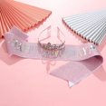 thumbnail image 6 of Yoyauz Women's Birthday Crown & Belt Queen Crystal Crown Rhinestone Hair Band Set Happy Party Decoration Accessories Girls Princess Gift Set, 6 of 6