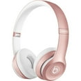 thumbnail image 1 of Restored Beats Solo2 - Headphones with mic - on-ear - Bluetooth - wireless - noise isolating - rose gold, 1 of 1