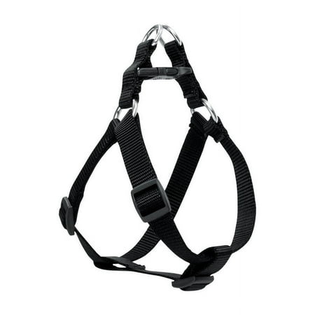 UPC: 0746889275459 | LupinePet Black Solid Nylon Dog Step-In Harness Medium