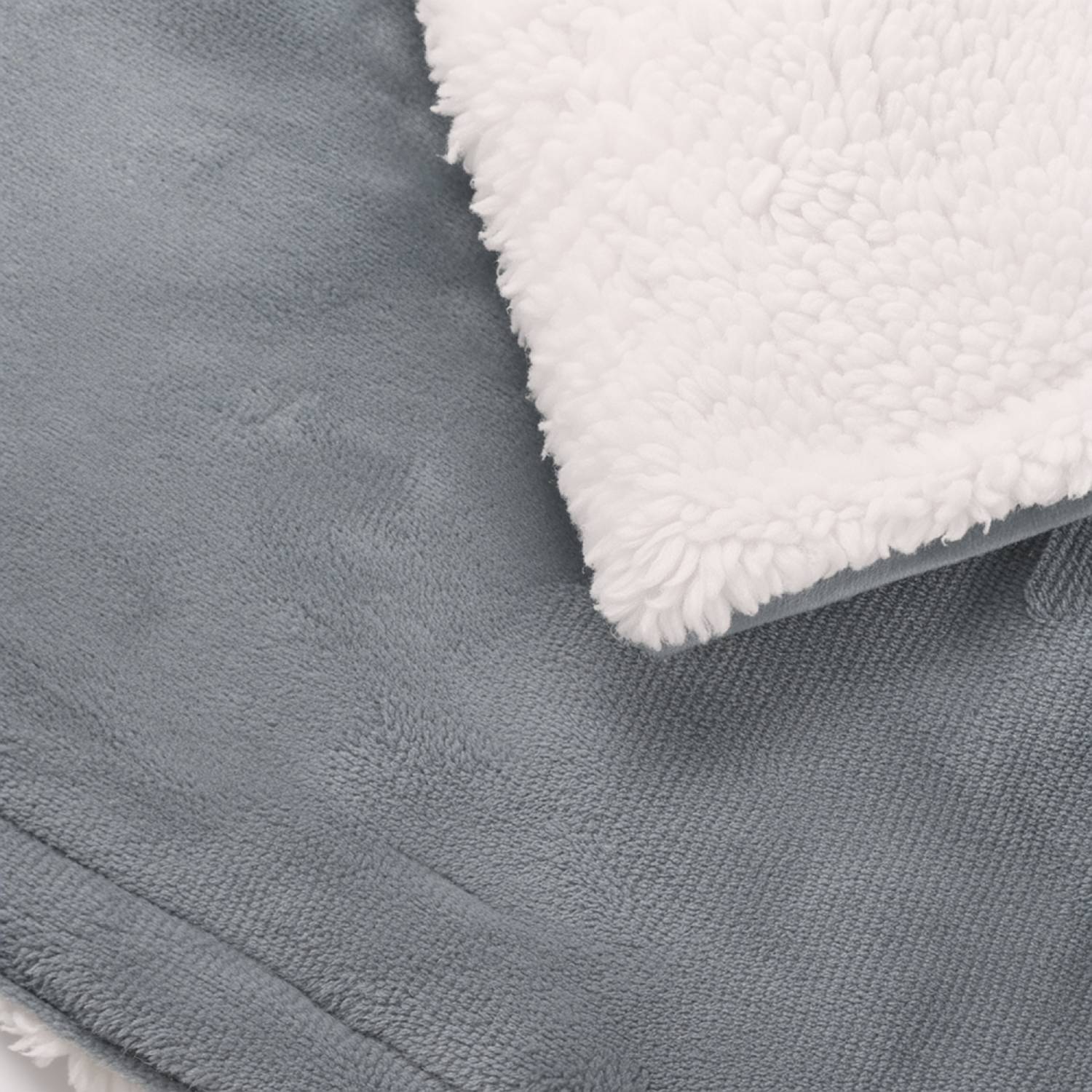 MaxKare Heated Blanket, Electric Blanket Throw with Anti-Slip Button, 6 Heat Settings & 5H Timer, ETL/FCC Certified, Gray