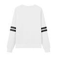 thumbnail image 6 of Ltctricy Oversized Sweatshirt for Women Casual Long Sleeve Striped Color Block Plus Size Crewneck Sweatshirts Loose Pullover Tops(White,5X-Large), 6 of 7