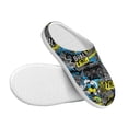 thumbnail image 3 of Xecao Goal Time Print Cotton Slippers Fuzzy Warm Cozy Slippers Non Slip House Slippers For Indoor Outdoor Cotton Slippers House Slippers-8, 3 of 7