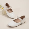 thumbnail image 2 of newwalpole Girls Dress Shoes White Flower Girl Shoe Mary Jane Low Heels for Wedding (Toddler/Little/Big Kid) White for Size 2.5, 2 of 6