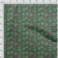 thumbnail image 4 of oneOone Cotton Poplin Green Fabric Skull Fabric For Sewing Printed Craft Fabric By The Yard 42 Inch Wide, 4 of 5