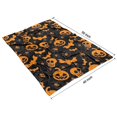 thumbnail image 4 of Halloween Pumpkins Bats Spiders and Skulls Blanket,Comfortable Soft Flannel Throw Blanket,All Season,Warm Lightweight Blankets for Sofa Bed Couch Living Room Chair,40"x50", 4 of 4
