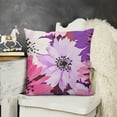 thumbnail image 2 of SHANXI Throw Pillow Covers Flowers Purple Print Cushion Cover Soft Pillow Cases for Home Sofa Bed Chair Car Office Decorative 22x22in, 2 of 5