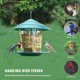 thumbnail image 4 of Comedero Para Pájaros, Estación De Alimentación Para Pájaros Colgante Comedero Para Pájaros Transparente De Gran Capacidad Con Techo Para Pájaros Salvajes Que Cuelgan En El Jardín Y El Balcón Muyoka Hogar, 4 of 6