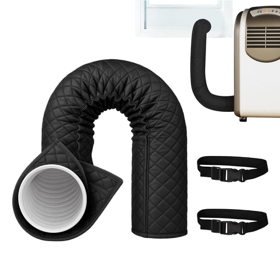 Portable Air Conditioner Hose Cover Wrap Fit 5" & 5.9" Diameter Exhaust Hoses Tube, Portable AC Hose Insulation Sleeve with 2 Adjustable Buckle Straps for AC