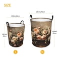 thumbnail image 3 of Balery Vintage Peonies Rustic Charm Cesta de ropa redonda con asas, impermeable, independiente, para ropa, juguetes, dormitorio y familia-Medium, 3 of 6