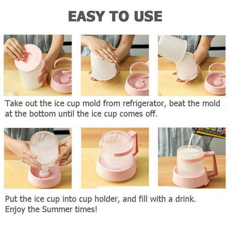 Tohuu Ice Maker for Freezer Reusable Food-safe Silicone Ice Maker Portable  Cylinder Ice Cube Maker for Frozen Whiskey Cocktail Beverages effective 