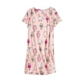 thumbnail image 1 of Kcodviy Chemise de Nuit en Coton pour Femme Pyjama Robe à Manches Courtes Chemise Décontractée Robe de Sommeil pour Femmes Imprimé Robe de Nuit, 1 of 4