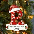 thumbnail image 4 of Personalized Initial Christmas Ornaments 2025 Custom Ornaments with Name, Personalized A-Z 26 Letter Ornament, 3D Acrylic Name Ornament for Christmas Tree, Xmas Gifts for Family Kids Friends P, 4 of 10
