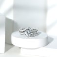 thumbnail image 3 of Rosec Jewels Certified Moissanite Solitaire Wedding Ring Set for Women - 8 mm - D-VS1 Grade, 18K White Gold, US 3.50, 3 of 8