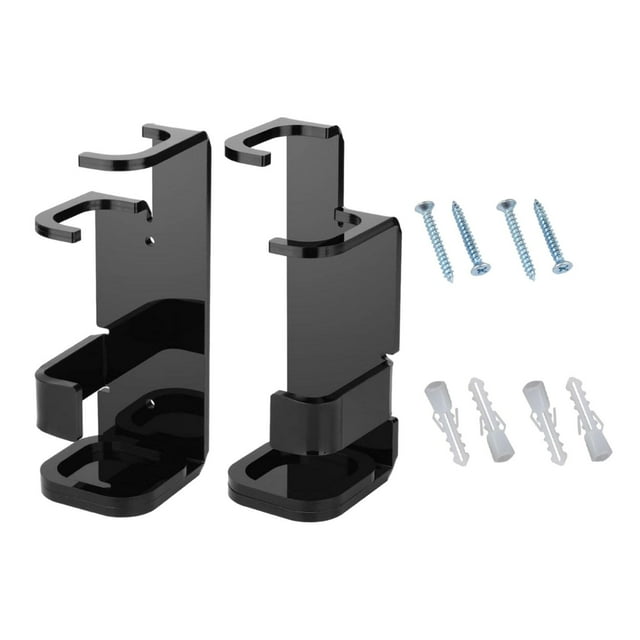 Bunblic 2 Pieces Light Wall Display Stand Light Rack 7x2.5inch Acrylic for Personal, Retail Vertically Simple Installation Black