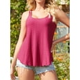 thumbnail image 6 of Charmo Women's Summer Spaghetti Tank Top Blouse Basic Tops Scoop Neck Undershirts Built-in Bra, 6 of 6