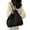 Black, variant on Women's Large Capacity Woven Tote Shoulder Bag for Work Commute Daily Casual for Travel and Shopping Black One Size
