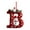 B, variant on 2D Acrylic Flat 26 Letter Christmas Tree Hanging Ornaments, Christmas Tree Home Decorations Party Supplies Pendant