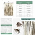 thumbnail image 6 of Brown Beige Vintage Balloon Curtains for Windows, Bedroom Curtains 54 Inch Length, Retro Abstract Art Tie Up Curtains Panels Thermal Insulated Bathroom Curtains Window 42"x54", 6 of 8
