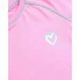 thumbnail image 4 of Pink Platinum Girls' Rash Guard Shirt - 2 Pack UPF 50+ Long Sleeve Quick Dry Swim Shirt (Size: 4-16), 4 of 6