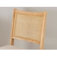 thumbnail image 4 of Riviera Rattan Back Folding Chair with Upholstered Seat, Natural, 4 of 10