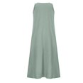 thumbnail image 4 of JUNWELL Caftan Ample Robe Longue pour Femmes Grande Taille Robe en Lin Été Décontractée Sans Manches Col Ras du Cou Poches Robe Maxi, 4 of 7