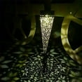 thumbnail image 3 of Paquete de 2 luces solares para caminos de jardín al aire libre, estacas decorativas impermeables para pasarela, patio, césped, 3 of 5
