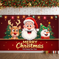 thumbnail image 6 of Festive Design Merry Christmas Banner Reindeer Santa Snowman Christmas Tree for Holiday Party Indoor Decoration Family Celebration, 6 of 9