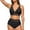 X1 Black, variant on Women High Waisted Bikini Sets Two Piece Swimsuit Push Up Twist Front Ruched Bathing Suit