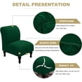 thumbnail image 3 of Armless Chair Slipcover Stretch Armless Accent Chair Cover - Removable Washable Furniture Protector for Living Dining Room - Slipper Chair Slipcover Without Arms, 3 of 7