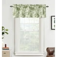 thumbnail image 2 of DriftAway Toile Linen Lined Valance Double Layer Thermal Room Darkening Blackout Window Valance Curtain Pattern Single 14 Inch Loden Green, 2 of 8