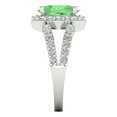 thumbnail image 3 of Solitaire with Accents Engagement Ring for Women - 2.6ct Simulated Green Diamond in 14K White Gold Promise Ring, 3 of 6
