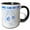 Black/White, variant on 3drose, Rosie the Riveter Reimagined Chibi Style Original Artwork Anime, 11oz Two-tone Black Mug