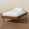 thumbnail image 6 of Bowery Hill Ash Walnut Finished Wood Twin Size Platform Bed Frame, 6 of 7