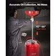 thumbnail image 3 of 25 Gallon Air Operated Portable Waste Oil Drain Tank with Wheels Adjustable Funnel Height for Auto Repair Shops Industrial Fluid Fuel Transfer Drainage Red, 3 of 6