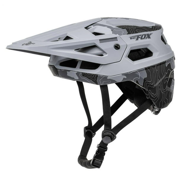 Casco de bicicleta BATFOX LA302 para bicicleta MTB para adultos (gris)