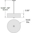 thumbnail image 4 of 64065LEDDLP-BS/WH Access Lighting Mid Town - 78W 3 LED Pendant In Transitional Style-5.5 Inches Tall and 18 Inches Wide-Brushed Steel Finish, 4 of 8