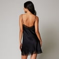 thumbnail image 2 of Journelle Women's Charlotte Short Slip Chemise in Black, 2 of 3
